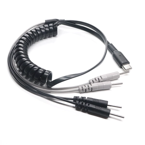 USB Type C personnalisé mâle à 4 broches d'électrode de 2,0 mm Câble ECG EMG EKG pour les machines de l'unité TENS