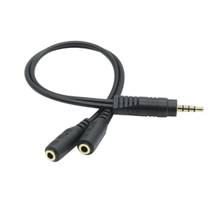 splitter personalizzato da 3,5 mm a doppio adattatore audio aux da 3,5 mm femmina