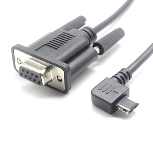 DB9 Female naar 90 graden haakse mini usb 12pin Seriële Console Kabel VOOR Brocade schakelaar: