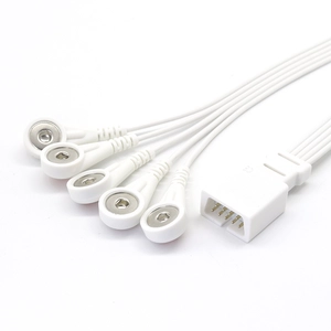 DB9 ECG EKG EMG 5 cavi e cavo elettrodo per MEK MP1000/MP600/MP500 con clip AHA/IEC/Snap/Clip/veterinario