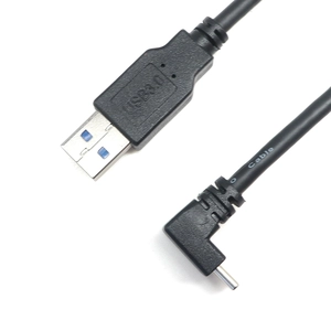 Superspeed USB 3.0 A male to up down angle USB 3.1 Type C male cable