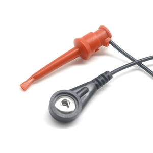 3.5MM 4.0MM Electrode ecg snap to Test Hook Clip Test Leads Copper Soft Cable Wires