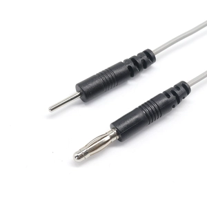 Conector banana de 4,0 mm a cable con punta de electrodo de 2,0 mm