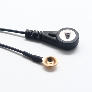 EKG 4.0MM Yapış Erkek - EEG Altın Bardaklar Fizik Tedavi Elektrot Kablosu