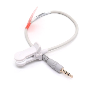 Prise audio 3,5 mm réutilisable vers câble de sonde de capteur Spo2 Câble de clip d'oreille adulte