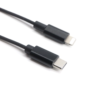 Aangepaste USB-C Type C Male naar Lightning Male 3A 1M zwarte snellaadkabel