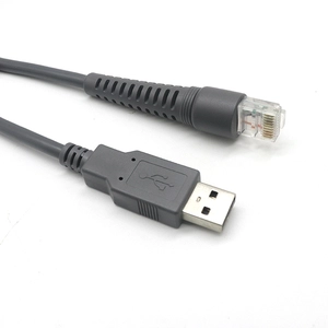 كبل USB للرمز زيبرا موتورولا ماسح الباركود USB إلى كابل RJ50 CBA-U01-S07ZAR LS2208-SR DS2208 DS2278 DS8178