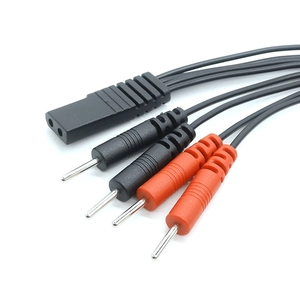 4 Lead 2.0MM Female Electrode Pin to 2mm Electrode Female Dual Port TENS Lead Wire