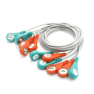 Shielded Wire 4.0MM Male ECG Snap Shiedling Wire Tens Cable