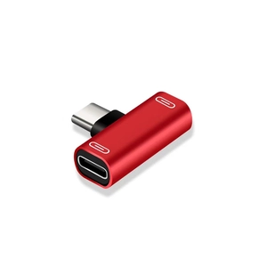 2 in 1 USB C Splitter Type C Male naar Dual Type C Female Hoofdtelefoonlader Adapter Splitter Converter