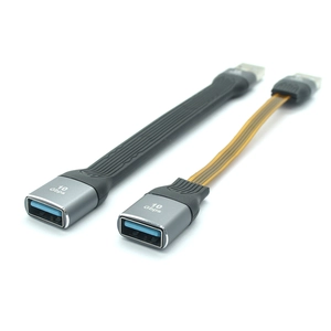 USB 3.1 3.0 نوع A ذكر إلى أنثى تمديد كابل بيانات FPC مسطح نحيف 13 سم 10 جيجابت في الثانية لأجهزة الكمبيوتر المحمول وسطح المكتب