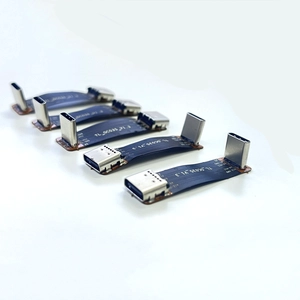 90 درجة 60 واط شحن سريع USB3.1 FFC FPV FPC USB C كابل تمديد الشريط المسطح 10 جيجابت في الثانية 4K @ 60 هرتز