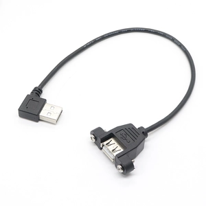 Montaggio a vite con bloccaggio USB A femmina a 90 gradi ad angolo retto ad angolo sinistro USB A cavo di prolunga per fotocamera