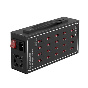 Chargeur USB multi-ports, Station de charge USB de bureau à 20 ports (100 W), chargeur intelligent USB multifonction