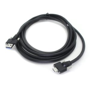 Customized Dual Screw Locking USB3.0 A Male To Type C with Screw Locking Panel Data Cables For Industrial Camera