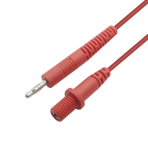 Cabo de extensão de plugue banana de alto desempenho, material de silicone, plugues banana macho-fêmea rosqueados para testes elétricos e equipamentos de áudio