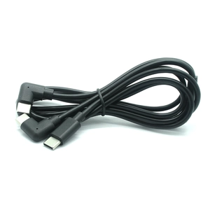 USB Type-C Male to SR + Dual Right-Angle USB Type-C Male Cable | ISO Certified OEM Manufacturer