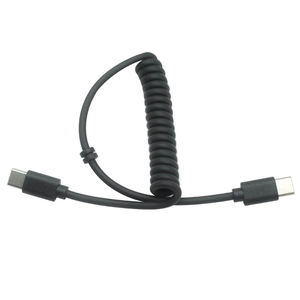 USB Type-C Male to USB Type-C Male Coiled Cable | Custom OEM Manufacturing | ISO 13485 & ISO 9001 Certified