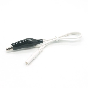 Clip de cocodrilo al cable del conector de tubo de 2.0 mm | Fabricante de cables médicos personalizados