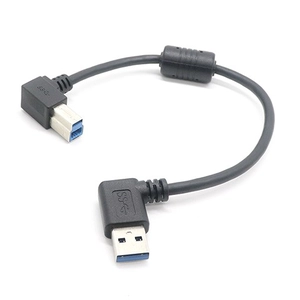 Rechtswinkel USB 3.0 Typ A männlich bis rechter Winkel USB 3.0 Typ B Männliches Kabel | Hochgeschwindigkeitswinkel-USB-Kabelhersteller
