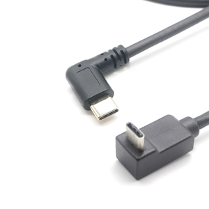 USB-Typ-C-Stecker mit seitlicher Biegung auf Typ-C-Stecker mit nach oben gerichtetem Winkel | Hersteller von kundenspezifisch abgewinkelten USB-C-Kabeln