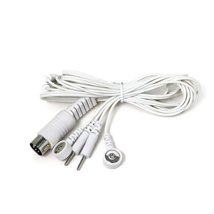 DIN 5-pins mannetje naar dubbele 3,5 mm magnetische snap-vrouwtje en dubbele 2,0 mm pin-elektrode medische kabel