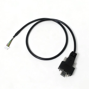 USB Type-C オス - SHR-05V-S-B コネクタ ケーブル (デュアル ネジ ロック付き) |カスタム産業用 USB ケーブル メーカー