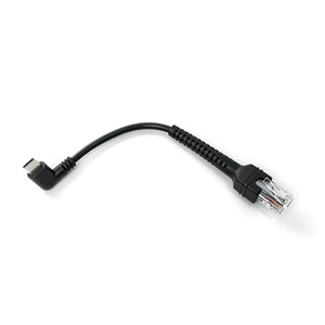 90 Degree Angled USB-C to RJ50 Cable | 17cm Short Data Cable | Industrial Communication Connector Cable | Black OEM Manufacturer