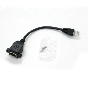 200-mm-RJ45-PoE-Blockierungskabel für Schalttafelmontage (Stecker auf Buchse).