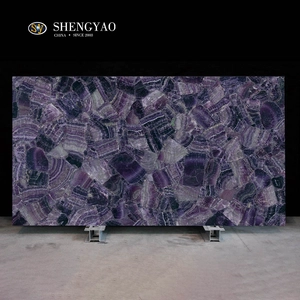 Struttura a banda Purple Fluorite Gemstone SLAB
