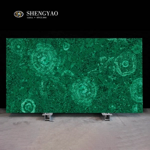 Flower Pattern Malachite Gemstone SLAB