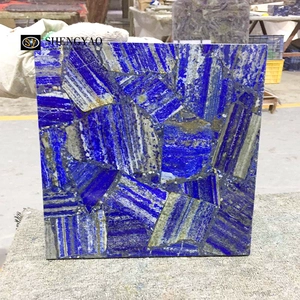 Lastra in pietra preziosa personalizzata 600 x 600 in lapislazzuli