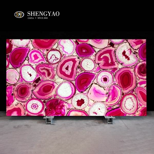 Lastra di pietra di agata rosa retroilluminata | Prezzo di fabbrica