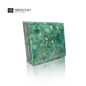 Lastra di pietra preziosa per piastrelle di agata verde 1000X1000 mm