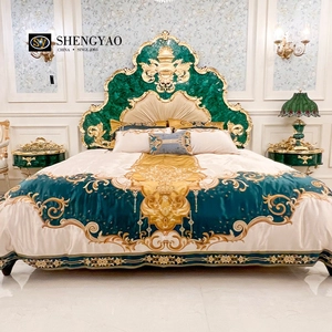Letto di lusso in malachite, mobili in pietra semipreziosa