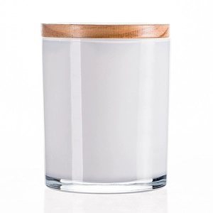 Portavelas Blanco Vidrio 11oz