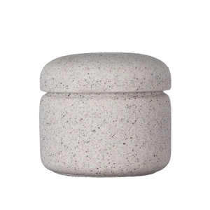 Portacandele in ceramica da 11 once per la decorazione della casa con coperchio