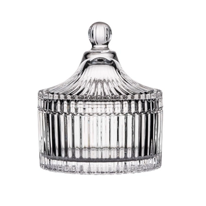 Contenedor de almacenamiento de cristal de lujo para velas perfumadas