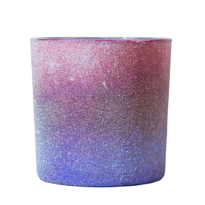 3 stoppini vuoto grande contenitore in vetro per candele finitura ombre