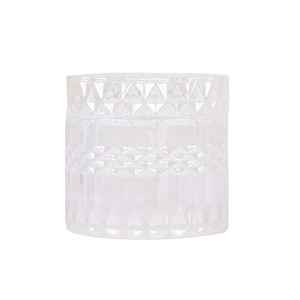 Tarro de cristal blanco leche espumoso con tapa a juego para velas de cera de soja