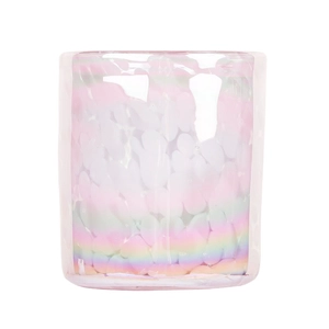 Luxury Handmade 9oz Glass Jar For Candles Making Pink Spotted - COPY - 58pl78