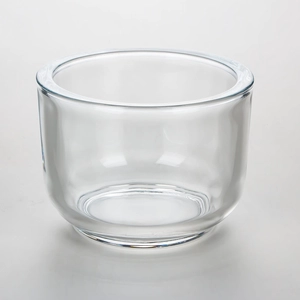 Frasco de vela de vidrio grueso y pesado de 10 oz con fondo redondo