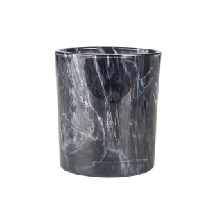 Recipiente de vidro de vela de decoração de mármore 8 onças OEM