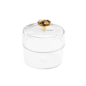 Vaso e tampa para vela votiva de borosilicato