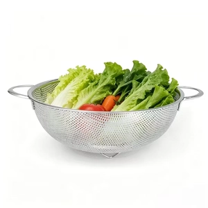 Stainless Steel Micro-Perforated Colander with Handles
