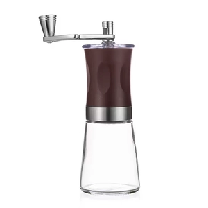 Manual Coffee Grinder with Glass Jar and Hand Crank