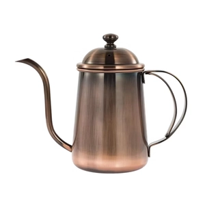 Antique Bronze Electroplated Stainless Steel Gooseneck Kettle