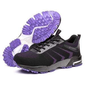 763 antislip zachte rubberen zool anti-lek mode sport veiligheidsschoen sneaker stalen neus