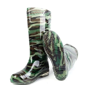 SQ-1819 botas de chuva em pvc antiderrapante à prova d'água leve sem camuflagem brilhante