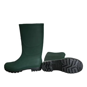 101-6 verde antiderrapante à prova d'água leve sem segurança barato botas de chuva de jardim em pvc